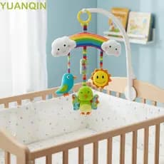 YUANQINZT Brinquedos Para Bebês , Animal De Pelúcia Colorido Sino Arco-Íris Atividade Brinquedo , Mordedor Assento De Ca