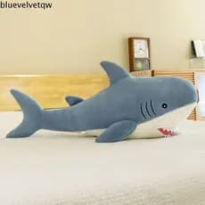 BLUEVELVETQW Gigante Baleia Brinquedo De Pelúcia Animais Do Mar Huggable Boneca Presente Aniversário Engraçado Tubarão B
