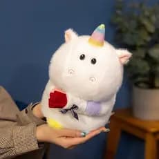 Dia Dos Namorados Rosa Unicórnio Brinquedo De Pelúcia Macio Peludo Bonito Boneca Presente Romântico Para Namoradas Anive