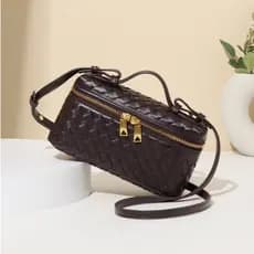Bolsa de almoço de ombro único, tecida à mão,prática e moderna, bolsa de feminimo mão e transversal.