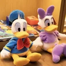 Boneca de Pelúcia Cartoon Donald Duck Brinquedo Novo Bonito Boutique Coelho Cabeludo Casal Pato Anime Boneca Daisy Brinq