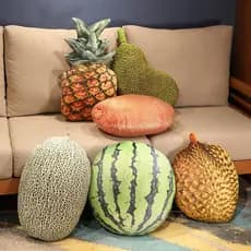 Criativo fruta morango travesseiro brinquedo de pelúcia Durian boneca sofá travesseiro almofada menina reconfortante Mup