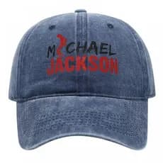 Masculino Feminino Rei Do Pop Michaeles Jacknes MJ Impressão Chapéus Clássico Angustiado Denim Boné De Beisebol Ajustáve