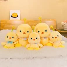 Brinquedo De Pelúcia De Pato JUNYUE , Frango Com Olhos 3d De Simulação , Boneca Amarelo Peludo De Flor Fofa