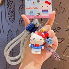 Genuíno Sanrio hellokitty Campus vida chaveiro dos desenhos animados bonito boneca mochila ornamentos