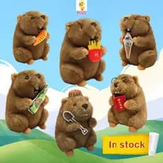 Mais ✨ Kawaii Marmot Boneca De Pelúcia Brinquedos Divertidos Dos Desenhos Animados Sorvete Batatas Fritas Cenoura Plushi