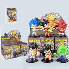 6 Pçs/Set 9cm Anime Dragon Ball Cabeça Grande Chibi Figura Son Goku Gohan Piccolo Vegeta Super Saiyan Q Versão PVC Actio