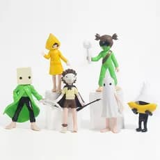 6 Pçs/Set 8-10cm Pequenos Pesadelos Figura De Jogo Posição Em Pé Seis Nomes Sete Mono A Senhora Q Versão PVC Figuras De