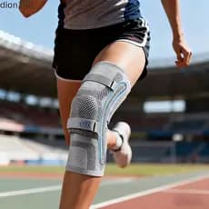 DION1UE Joelheiras Esportivas , Joelheira Elástica De Nylon Respirável , Alça Ajustável , Cinta De Patela De Silicone De