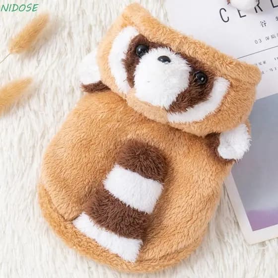 Moletom Com Capuz Para Cachorro NIDOSE , Roupas Grossas De Pelúcia De Inverno , Colete Fofo E Macio Pequeno