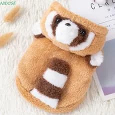 Moletom Com Capuz Para Cachorro NIDOSE , Roupas Grossas De Pelúcia De Inverno , Colete Fofo E Macio Pequeno