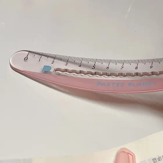 Japão kokuyo kokuyo Régua curva de onda de planeta de cor clara 15 cm Simples Criativo Alunos do ensino médio usam régua