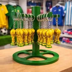 Kit Chaveiros Taça Troféu Copa do Mundo 2026 Lembrancinha Festa Futebol Revenda Atacado até 60 un
