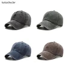 TU Boné De Beisebol Lavado Denim Masculino Feminino Chapéu Vintage Hip Hop Bonés Cor Sólida Osso Ao Ar Livre Casual Espo