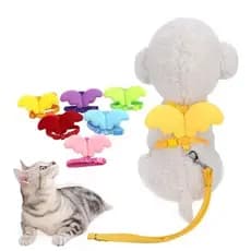Arnês Para Cães Com Asa De Anjo , Conjunto De Coleira Ajustável Animais De Estimação , Alça Peitoral , Asas , De Gato ,