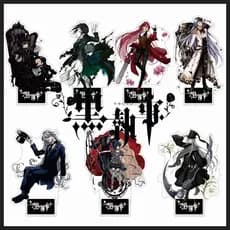 Anime Black Butler Kuroshitsuji Sebastian Ciel Phantomhive Cosplay Figura de Ação Acrílico Stand Modelo Mesa Decoração P