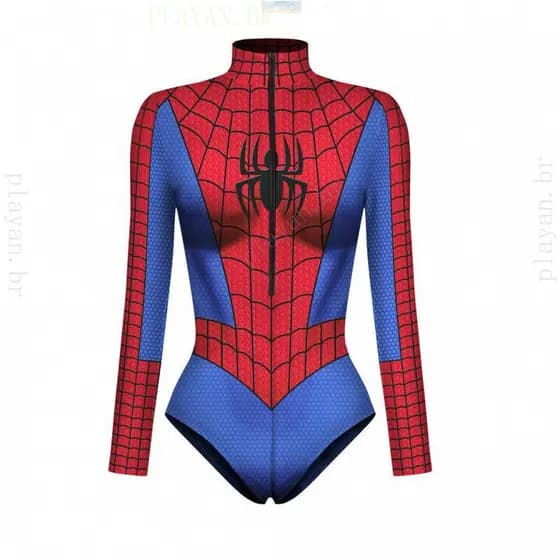 Novo Macacão Super Spider Fato De Aranha Feminino