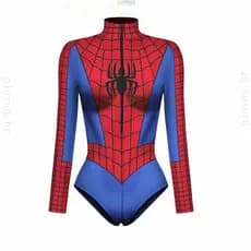 Novo Macacão Super Spider Fato De Aranha Feminino