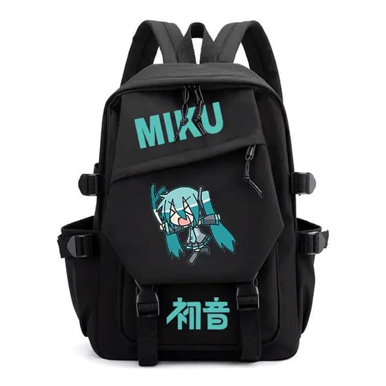 Mochila Hatsune Miku Anime Para Estudantes De Grande Capacidade Com Impressão De Desenhos Animados Bolsas Escolares De L