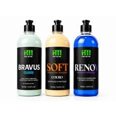Kit Top 3 Produtos Bravus Cleaner + Soft + Renov