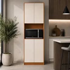 Armário Paneleiro Torre Quente Cozinha 4 Portas Prateleiras Multiuso Oferta Envio Imediato Promoção Top