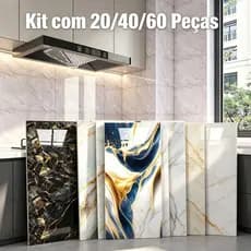10/20/40pcs Adesivos de Parede 60x30 Revestimento em Mármore Placas Adesivas Banheiro Cozinha Lavabo