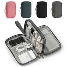 Necessaire organizadora bolsa portatil celular cabos fios armanazamento