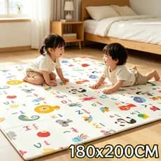 Tapete Infantil de Atividades Emborrachado Tatame Térmico para Bebê Engatinhar Gigante 200x180cm