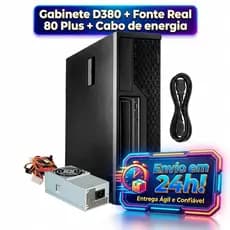 CN GABINETE ATX + FONTE 80 PLUS - COMPATÍVEL PLACA MÃE ATX MICRO-ATX - COMPUTADOR DESKTOP OFFICE