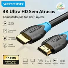 Cabo HDMI Vention 2.0 4K Ultra HD – Compatível com PS4 Xiaomi Box Apple TV, Alta Velocidade