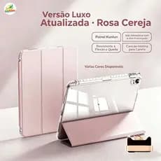 Capa para iPad Air Transparente Anti-Impacto com Suporte Dobrável Tri-Fold