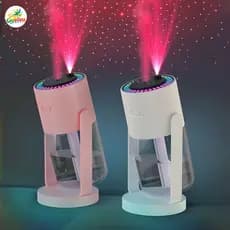 Umidificador de Ar USB com Projeção de Estrelas, Difusor Aromático LED Criativo 3 em 1