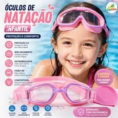 Óculos de Natação Infantil Antiembaçante Treino Piscina Mergulho Menino Menina Confortável Ajustável