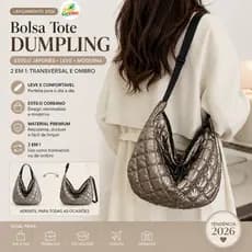 Bolsa Feminina Tote Japonesa Ins 2 em 1 Transversal Ombro Leve Casual Estilo Coreano Dumpling 2026