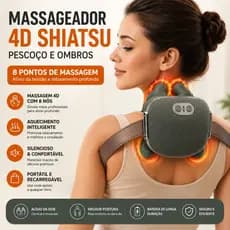 Massageador Cervical Shiatsu 8 Pontos com Aquecimento Alívio da Dor e Relaxamento
