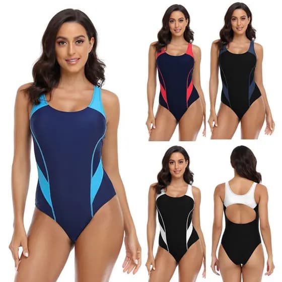 Europeu americano maiô feminino Amazon confortável maiô esportes moda feminina estilo esportivo cor correspondência triâ