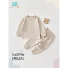 Conjunto de roupa íntima Jacquard para bebê, algodão puro, cintura alta, proteção para barriga, camada Base, roupa de ca