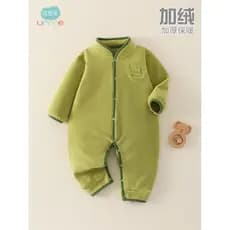 Macacão de bebê recém-nascido forro de lã roupas primavera outono inverno roupas exterior casaco engrossado quente Outin