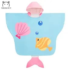Crianças toalha de banho de natação de secagem rápida toalha de praia menina bebê sereia roupão toalha absorver água mud