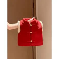 Bebê outono inverno novo estilo chinês velo-velo colete inverno estilo ocidental novo estilo meninos meninas quente vest