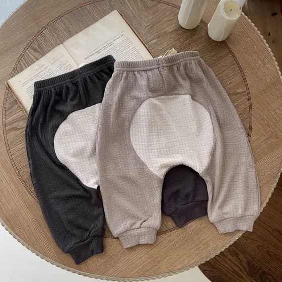 Bebê grande pp calças primavera outono roupas ins versão coreana masculino feminino bebê remendo Leggings exterior Wear