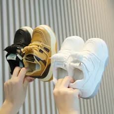 Crianças crianças sapatos masculinos 2026 novo estilo primavera estilo na moda bebê meninos tênis meninas sapatos branco
