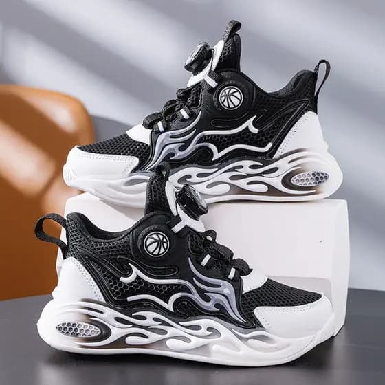 8 crianças sapatos masculinos sapatos 2025 novo estilo primavera outono estilo na moda meninos azul tênis de basquete 9