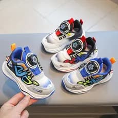 3 sapatos infantis masculinos 2025 outono novo estilo na moda 4 meninos sapatos esportivos meninos bebê Net sapatos cria