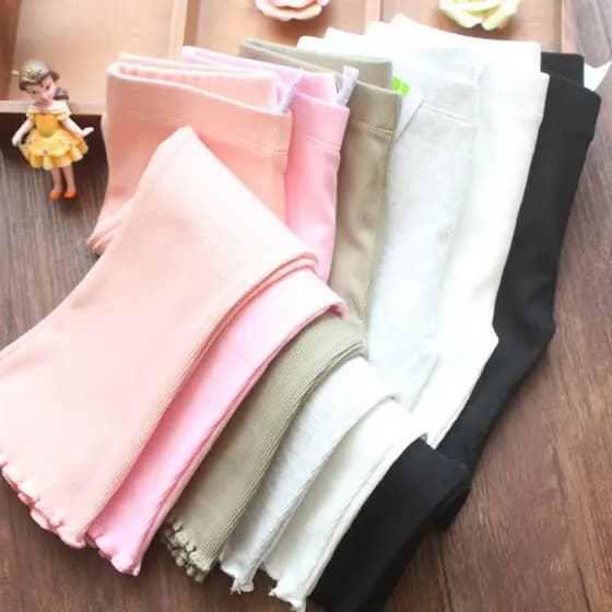 Primavera outono crianças meninas Leggings variedade de cor sólida estiramento calças da menina do bebê magro queimado p