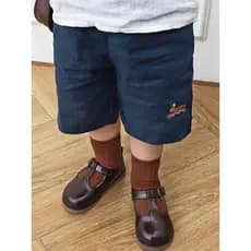 França importado linho crianças Unisex calças de cinco pontos verão estilo fino calças médias masculino feminino bebê Ou