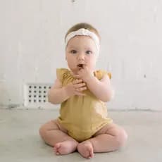 Ins verão palha cor bebê menina manga voadora puro algodão bebê macacão influenciador bebê macacão bebê crianças roupas