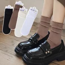 Meninas meio tubo meias primavera outono puro algodão crianças pilha meias coreano ins na moda cor sólida menina bebê me