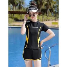 Maiô feminino verão 2025 novo estilo dividido maiô mais fino olhar Anti-reflexo conservador fada moda coreano ins maiô