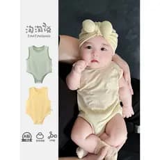Bebê bebê verão colete bebê macacão roupas recém-nascidos macacão fino Modal verão bebê sem mangas macacão